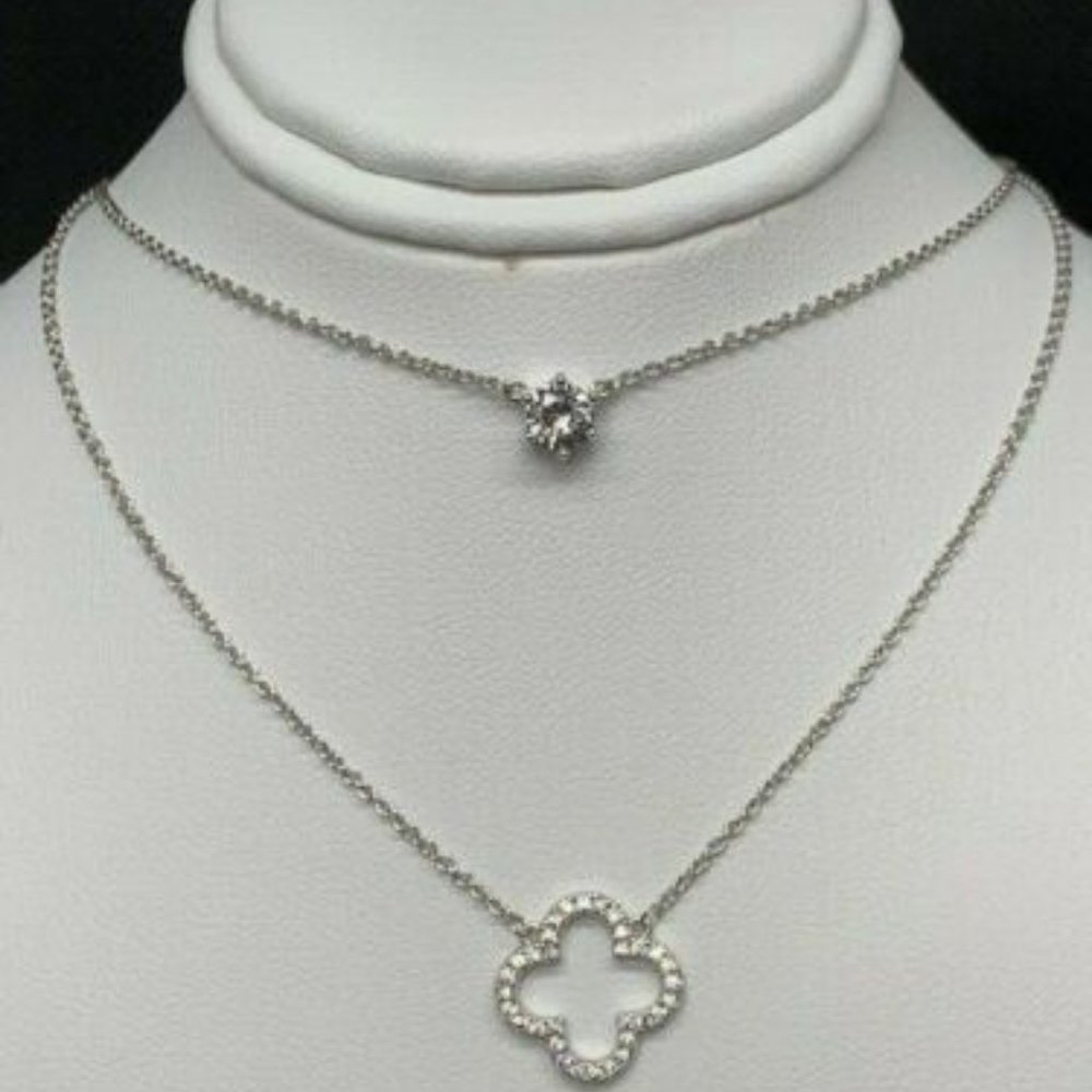 RS Covenant #8780 Cubic Zirconia Double Strand Adjustable Choker Necklace